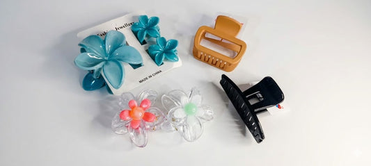 Premium Floral & Claw Hair Accessories Set (7 Pieces)