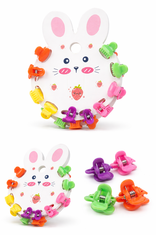 Mini Hair Claw Clips for Girls – Colorful Hair Clutcher Set – Strong Hold Cute Hair Accessories (100 Pieces | 10 Sets)